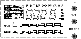 ДБЖ з цифровим рідкокристалічним індикатором, малюнок